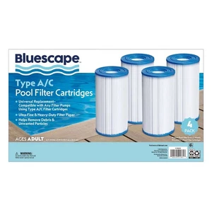 Type A/C Pool Filter Cartridge 4-Pack, White, Adults - Picture 1 of 6