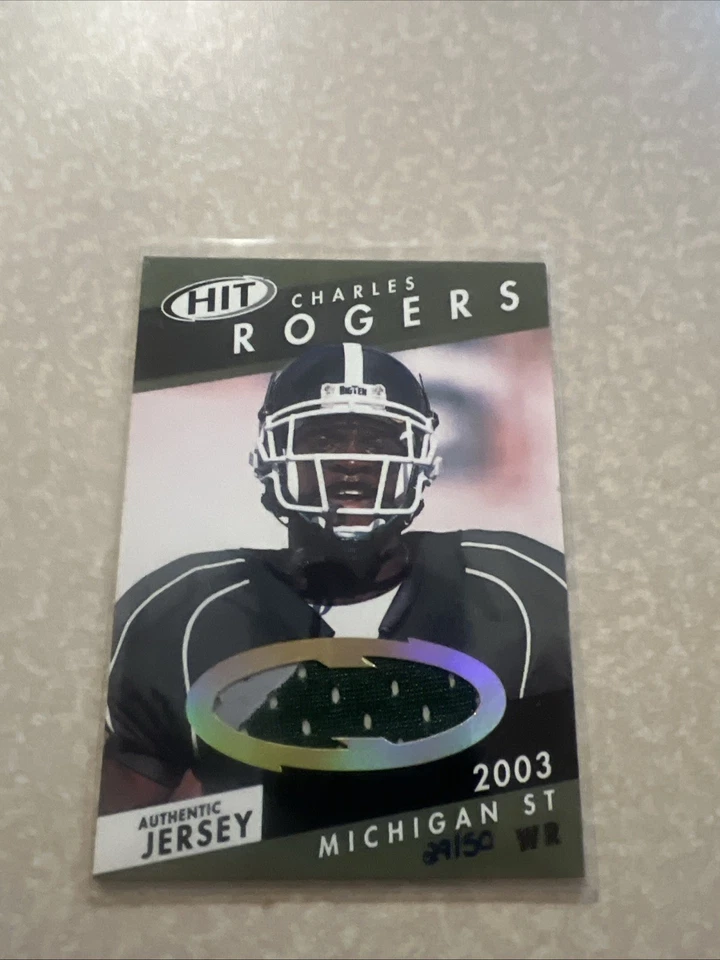 2003 SAGE HIT #HJ9 CHARLES ROGERS GAME USED JERSEY GOLD /50 - Image 1 of 3