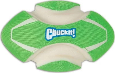 Chuckit Max Glow Fumble Fetch Brilla en la Oscuridad Noche Divertido Perro Fútbol Foto 1 de 4