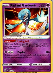 Radiant Gardevoir 069/196 SWSH11: Lost Origin Radiant Rare - NM - Picture 1 of 2