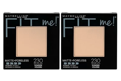 Lot of 2 - Maybelline New York Fit Me Matte Poreless Powder 230 Natural Buff - Image 1 of 2