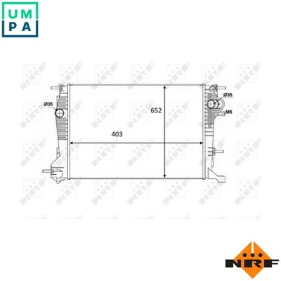 RADIATOR ENGINE COOLING 58488 FOR M4R711/713/710 2.0L R9M402/404/414 1.6L 4cyl - Image 1 of 4
