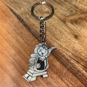 Disney Cogsworth Llavero y Anillo La Bella y la Bestia Metal - Imagen 1 de 4