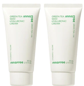 Crema hialurónica de semillas de té verde Innisfree 80 ml × 2 | Hidratación profunda | Piel coreana - Imagen 1 de 3