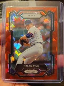 2024 Panini Prizm Nolan Ryan Red Cracked Ice Prizm #50 Texas Rangers HOF - Picture 1 of 2