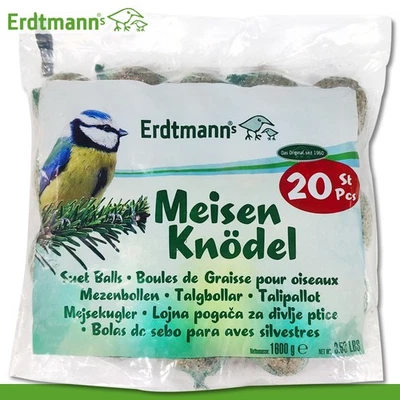 ERDRMANN Erdtmanns 1600 g Meisenknödel mit Netz (20 Stück) Wildvogelfutter