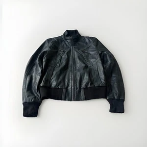 Vintage Avantgarde Gothic Japanese Style Echtleder Pelle Typ Cropped Jacke - Bild 1 von 14