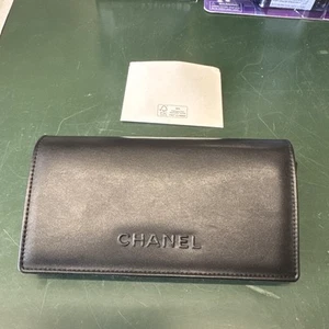 CHANEL Black  Sunglasses Soft Case Only Quilted Leather Logo Glasses Storage - Picture 1 of 15