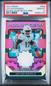 PSA 10 2021 Prizm Jaylen Waddle Rookie Gear Relics - Pink POP 10 - Picture 1 of 2