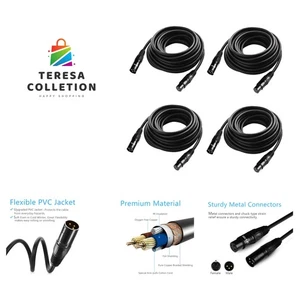 25 ft Flexible DMX Cable, Gold-Plated 3 Pin Signal XLR Male to Female DMX Cab... - Picture 1 of 8