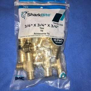 9PCS Genuine SharkBite 3/4" x 3/4" x 3/4" Brass Tee For PEX 818288 UC370LFZ10 - Picture 1 of 2