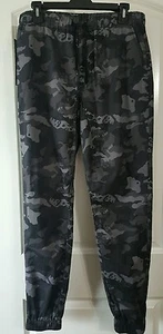 Young Men's Pant Jogger Pants Joggers Grey Camo Nope brand M Medium L Large XL  - Picture 1 of 5