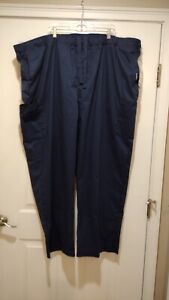 Landau Mens Brand New Scrub Pants W/Pockets ColorBlue Size 5XL
