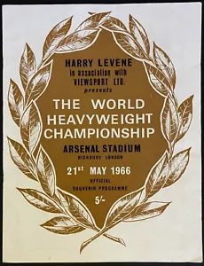 1966 Vtg Boxing Program Muhammad Ali Cassius Clay TKOs Henry Cooper in London - Picture 1 of 7