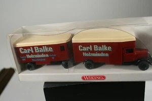 Wiking HO Scale 8450131 Mercedes L-2500 Truck & Trailer Carl Balke - Picture 1 of 2