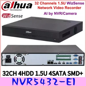 Dahua AI NVR5432-EI 4K 32CH 4SATA SMD+ Face Recognition WizSense NVR IP Recorder - Picture 1 of 12