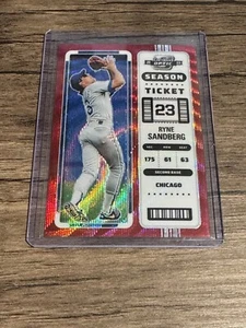 2023 Panini Chronicles #20 Ryne Sandberg Contenders Optic Red Wave /199 Cubs HOF - Picture 1 of 2