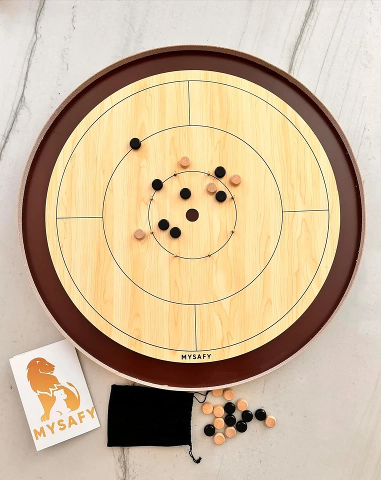 Crokinole Practice Board Official Size Board with Mini-Size Discs for Beginners - Image 1 of 1