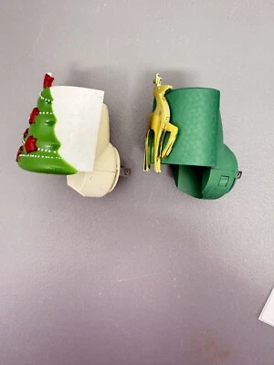Lot Of 2 Yankee Candle Scent Plug Diffuser Holiday Christmas Gold Deer Tree #16 - Image 1 of 4