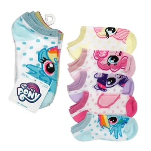 New My Little Pony 5 Pack No Shows Socks Size 6-8.5 Kids Girls Socks 5 Pair - Picture 1 of 7