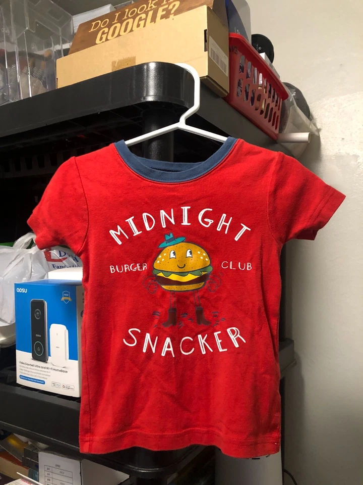 Camiseta Carters Niños Midnight Burger Club Snacker Talla 3T Foto 1 de 3