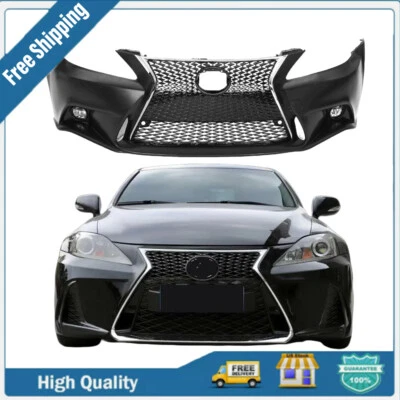 Front Bumper Conversion Kit w Lamp Fit 06-12 Lexus IS250/350/C to 2017+ F-Sport Foto 1 de 4
