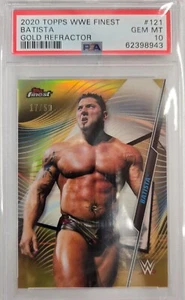 2020 topps wwe finest batista gold /50 refractor #121 PSA 10 Gem mint - Picture 1 of 2