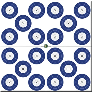 OBJETIVO DE TIRO CON ARCO - ¡MÁS DE 5000 DISPAROS! "XL MULTI 5 PUNTOS 34"" X 34" - Imagen 1 de 1