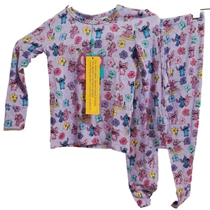 NEW Posh Peanut Size 5T-6T Disney Lilo & Stitch Pajama Set 2 Pc Tropical Angel - Picture 1 of 8