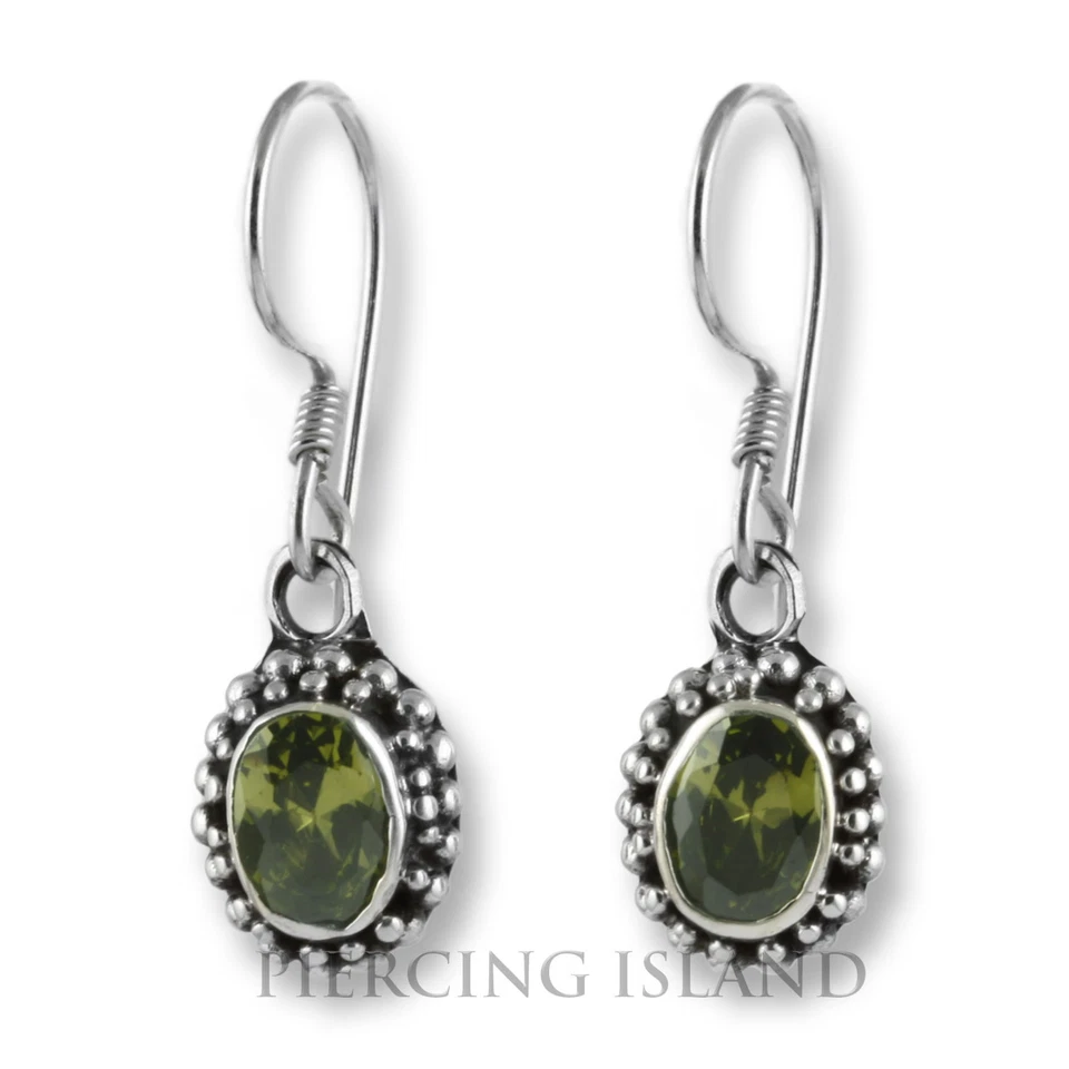Grüne Peridot Ohrringe Silber Design Schmuck SER251 - Bild 1 von 1