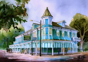 Commander's Palace, New Orleans Garden District Landschaft. James Mann Kunstdrucke - Bild 1 von 2