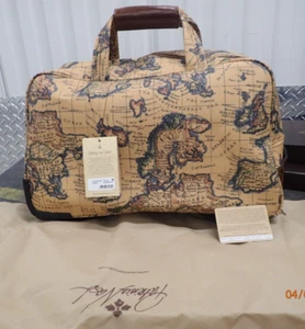 Patricia Nash Sibillini Small Trolley Bag Luggage - European Map Print - DUST BAG - Bild 1 von 21