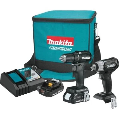 MAKITA CX202RB 18V LXT 2PC IMPACT DRIVER/HAMMER DRIVER DRILL CORDLESS COMBO KIT - Image 1 of 4