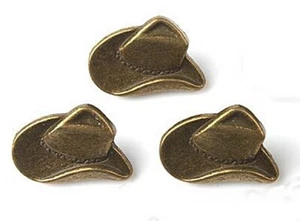 3 Schmuck Knöpfe Zierknopf Cowboyhut Stetson Knopf Westernreiten  - Bild 1 von 2