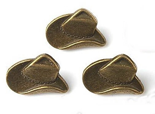 3 Schmuck Knöpfe Zierknopf Cowboyhut Stetson Knopf Westernreiten  - Bild 1 von 2