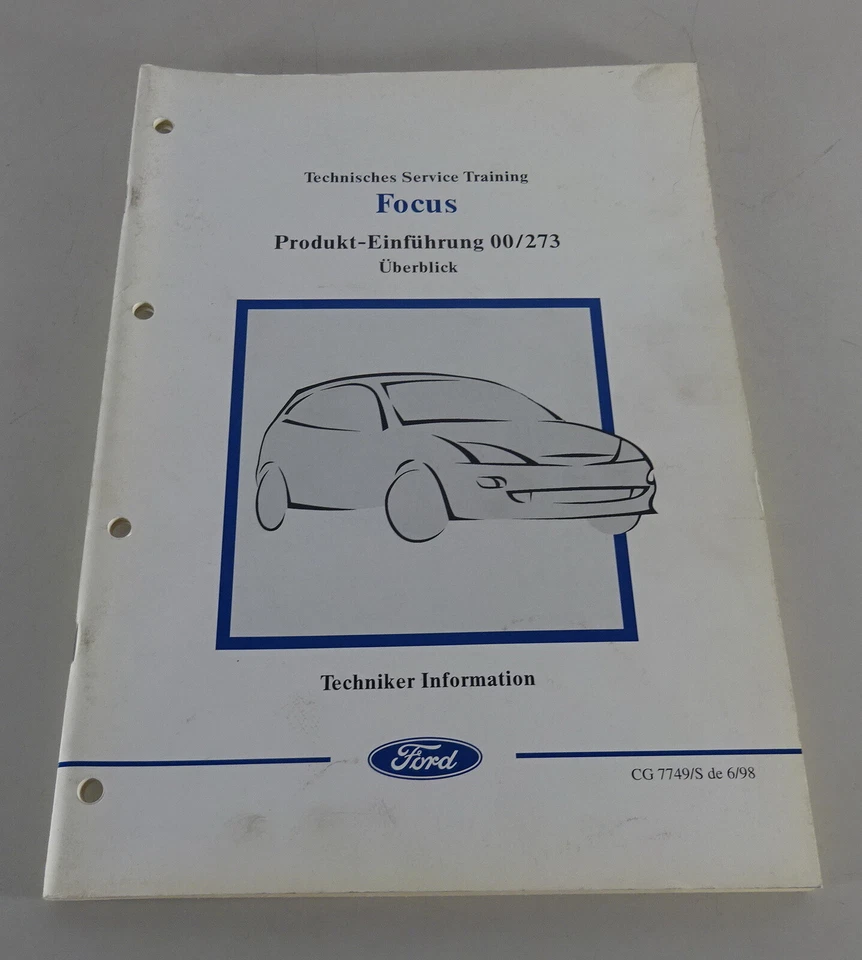 Información Técnica Servicio Capacitación Introducción Ford Focus '98 Resumen - Imagen 1 de 1