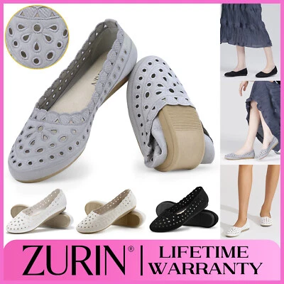 ZURIN Mujeres Sin Cordones Ballet Pisos Ligero Espuma con Memoria Vestido para Caminar Zapato Plano Foto 1 de 4