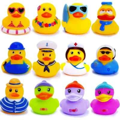 Surtido de patos de goma (paquete de 12) patitos para juguetes de baño (5 CM) - enfermera marinera Foto 1 de 3