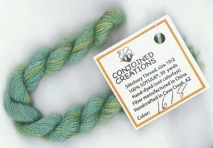 Silk Hand-Dyed Thread 30 Yd Conjoined Creations Blu Green 1618 Cross Stitch - Picture 1 of 2