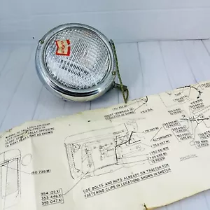 Antico faro anteriore trattore agricolo 12V con stampa blu - Foto 1 di 22