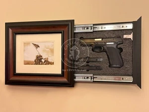 Hidden Storage Photo Frame for Gun and Valuables 14-1/2 x 12-1/2 / Brown - Picture 1 of 9