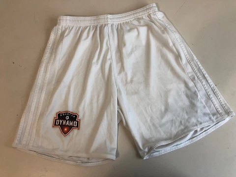 WHITE ADIDAS HOUSTON DYNAMO SOCCER SHORTS MENS SIZE M MEDIUM Cover