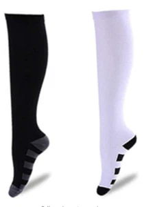 Compression Socks Women 2 Pairs Knee High Stocking Stretchable 15-25 mmHG - Picture 1 of 9