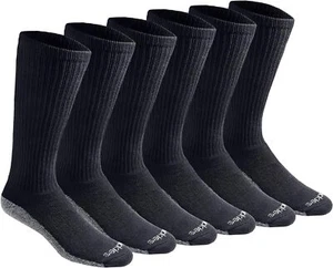 Dickies Men's Multi-Pack Dri-tech Moisture Control Boot-Length Socks, Black (6 - Foto 1 di 5