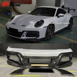For Porsche 911 992 Carrera 2020-24 Dry Carbon Fiber Front Bumper Lip Body kits - Picture 1 of 24