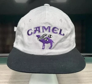 CAMEL SMOKING JOE'S RACING VINTAGE GREY PURPLE AND BLACK CAP HAT NEVER WORN - Picture 1 of 8