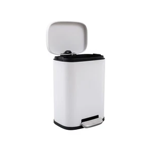 J&J JOHN 5L 1.3 Gal Trash Bin Waste Basket Bathroom Bin Small Waste Box White - Picture 1 of 4