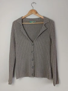 Cárdigan Jersey Boden Cable Tejido Lana Gris Cuello Abotonado - Para Mujer Reino Unido 14 - Imagen 1 de 9
