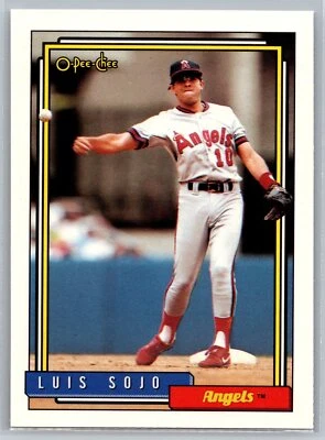Luis Sojo 1992 O-Pee-Chee Set Break BASEBALL #206 California Angels - Image 1 of 2