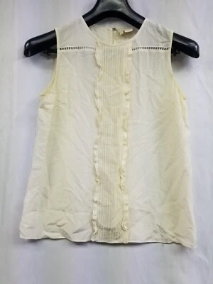 Топ Kate Spade NY Live цветной без рукавов круглый вырез цвет слоновой кости размер 2 - Изображение 1 из 4